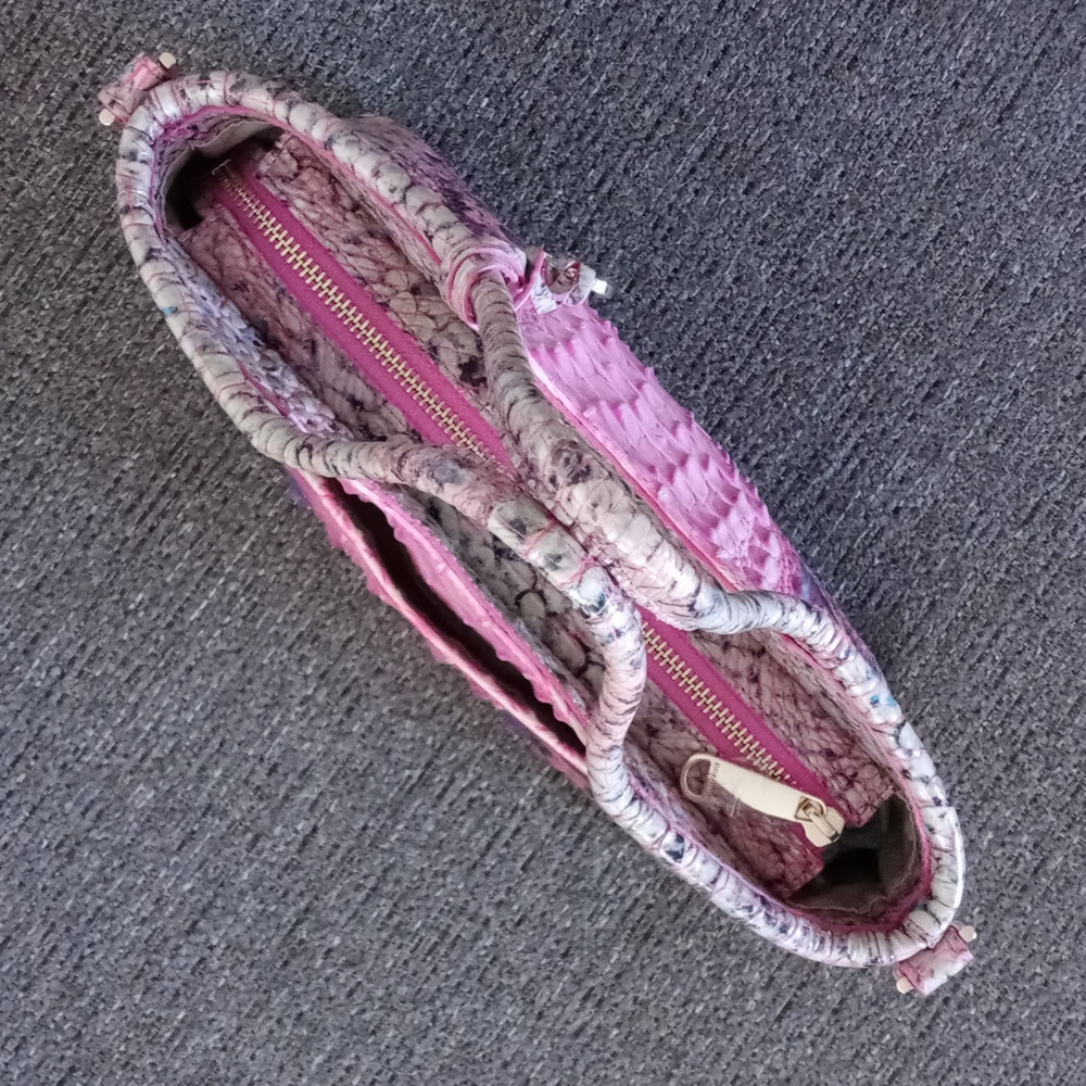 💞Brahmin💞 - Small Elaine Pink Cobra Ombre Satchel - Picture 8 of 11